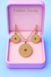Zircon Locket Set-100 (Maroon)